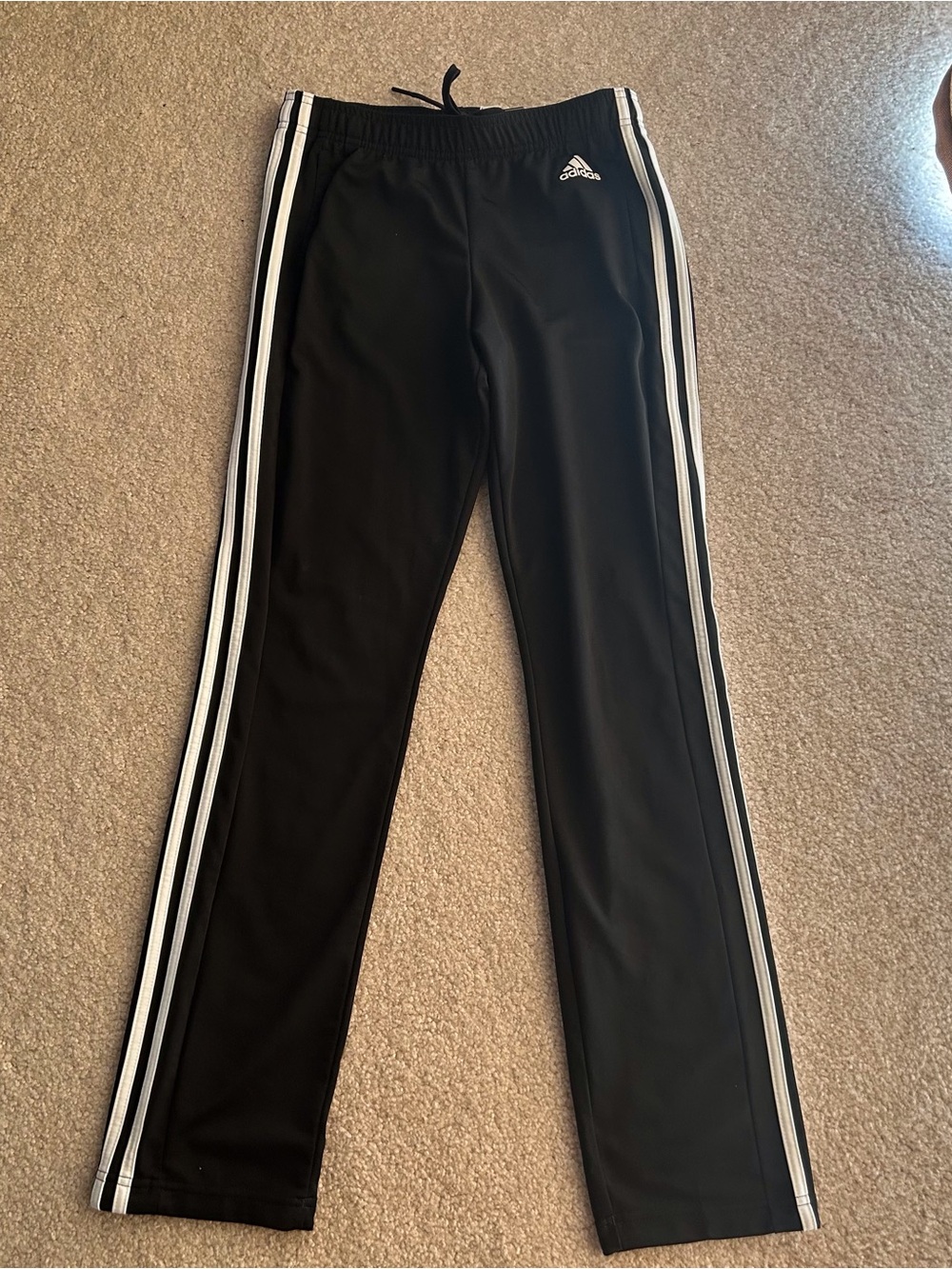 EUC Adidas track pants XS black inseams 30”